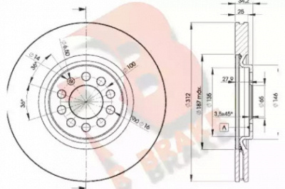 R BRAKE 78rbd25620 -  Тормозной диск